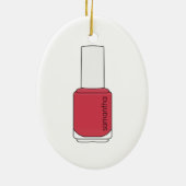 ネーム爪、 ネイルポーランドボトル セラミックオーナメント (裏面)