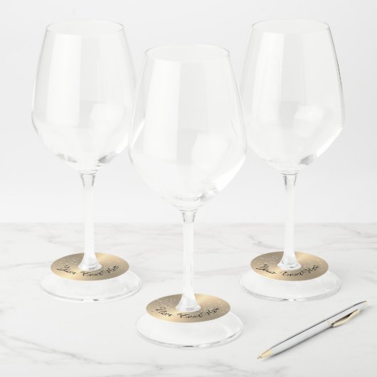 ネーム紙ワパーソナライズされたイングラスラベル ワイングラスタグ (セット)