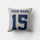ネーム&ナンバージャージースタイル野球捕手枕 クッション (裏面)
