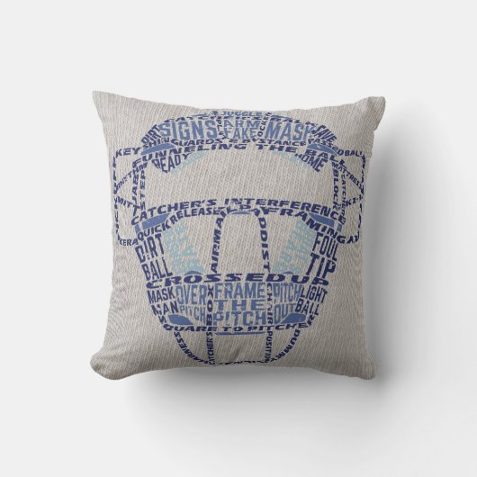 ネーム&ナンバージャージースタイル野球捕手枕 クッション (正面)