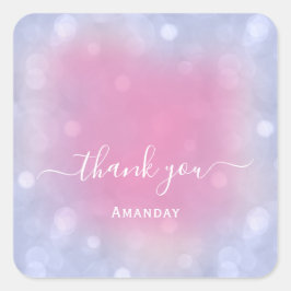 ネーム ブルー パステル ブライダル スイート16 スクエアシール