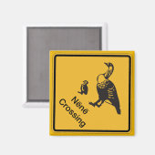 ネーンクロッシング、トラフィック警告標識、ハワイ,アメリカ マグネット (正面/裏面)