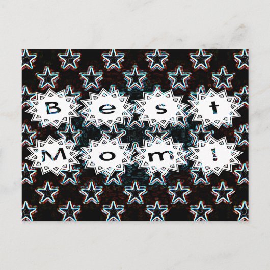 ネ最高のオンスターのはがきを持つ母 ポストカード (正面)