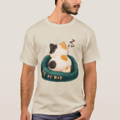 "ネapping社長" ソファーで寝る猫 tシャツ (正面)