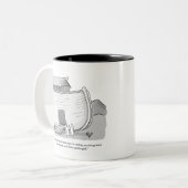 ノアおもしろいの箱焼き漫画ユーモア ツートーンマグカップ (正面左)