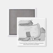 ノアおもしろいの箱焼き漫画ユーモア マグネット (正面/裏面)