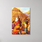 ノアが箱根創世記6を建てる キャンバスプリント (正面)