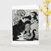 「ノアと恐竜」グリーティングカード カード (黄色い花)