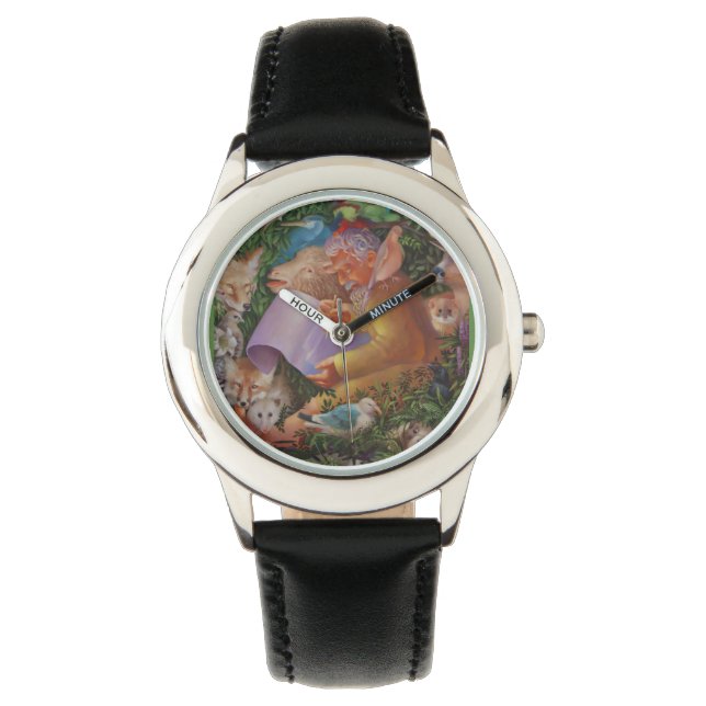 ノアと洪水の前の素晴らし動物たち 腕時計 (正面)