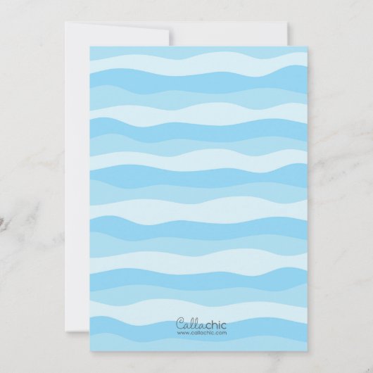 ノアのかわいい赤ちゃんシャワー招待状/バプテスマ 招待状 (裏面)