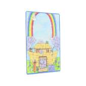 ノアのアークウォーターカラーレインボーおもしろいゾウ メタルプリント (3/4)