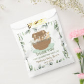 ノアのアークグリーンリーベビーシャワー誕生日バプテスマ フェイバーバッグ (封をした状態)