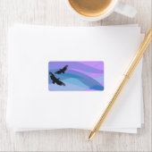 ノアのアークバードプリントあなたの住所 シールシール ラベル (インサイチュ)