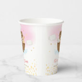 ノアのアークピンクかわいい動物のバプテスマ《キリスト教》洗礼式や命名式 紙コップ (右)