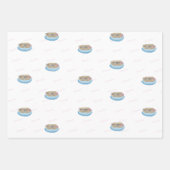 ノアのアークピンクの脚本少女の赤ちゃんシャワー ラッピングペーパーシート (正面)