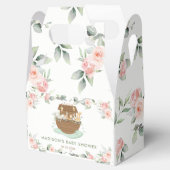 ノアのアークピンクフローラ緑の女の子ベビーシャワー フェイバーボックス (オープン)