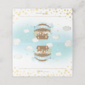 ノアのアークブルーかわいい動物の男の子の赤ちゃんシャワー名 プレイスカード (外部開封)