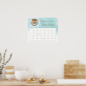 ノアのアークブルーボーイ推測ベビーの締め切りゲーム ポスター (キッチン)