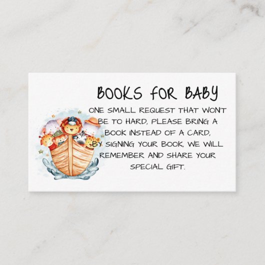 ノアのアークベビーカードを使用したエンクロージャ用の書籍 エンクロージャーカード (正面)