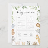 ノアのアークベビーシャワーベビー予測ゲーム 招待状 (正面)