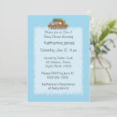 ノアのアークベビーシャワー招待状。 招待状 (スタンド正面)