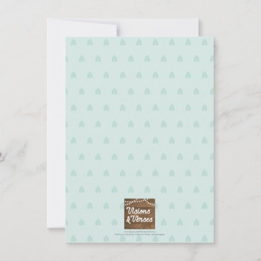 ノアのアークレインボーベビーシャワー 招待状 (裏面)