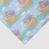 ノアのアーク動物の青いターコイズ 薄葉紙 (詳細)