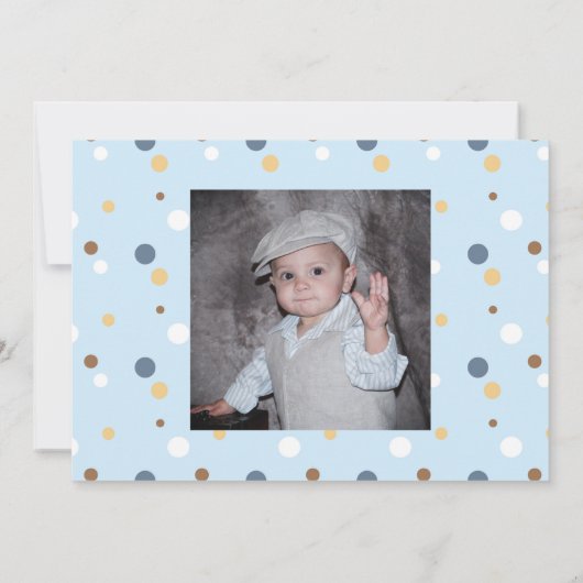 ノアのアーク誕生日招待状（オプションの写真を含む） 招待状 (裏面)