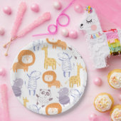 ノアのコレクションの動物園動物の紙皿 ペーパープレート (パーティー)