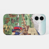 ノアの方舟と動物たち iPhone 16ケース (裏面横)