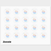 ノアの方舟 ベビーシャワー お礼 ラウンドシール (シート)