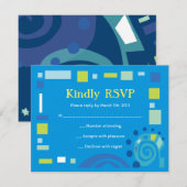 ノアの波 バー・バット・ミツバの招待状返信 招待状 (正面/裏面)