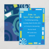 ノアの波 バー・バット・ミツバ祭り 受付カード 招待状 (正面/裏面)