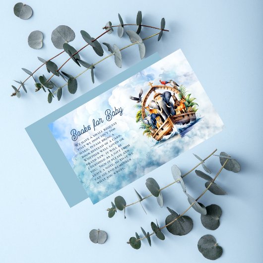 ノアの箱アークかわいい動物ベビーシャワーブック 赤ちゃんのための本 エンクロージャーカード