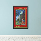 ノアの箱人間の歩く船の赤いフレーム キャンバスプリント (インサイチュ (ウッドフロア))