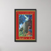 ノアの箱人間の歩く船の赤いフレーム キャンバスプリント (正面)