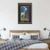 ノアの箱人間の歩く船の黒枠 キャンバスプリント (インサイチュ (寝室))