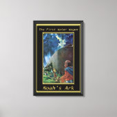 ノアの箱人間の歩く船の黒枠 キャンバスプリント (正面)