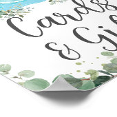 ノアの箱緑の誕生日ベビーカードとギフト ポスター (角)