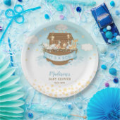 ノアの箱舟かわいい動物の男の子誕生日赤ちゃんシャワー ペーパープレート (パーティー)