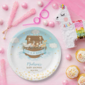 ノアの箱舟かわいい動物の男の子誕生日赤ちゃんシャワー ペーパープレート (パーティー)