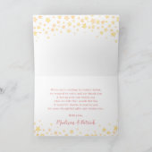 ノアの箱舟かわいい動物ガール誕生日赤ちゃんシャワー サンキューカード (内部)