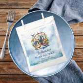 ノアの箱舟かわいい動物ブルーボーイ赤ちゃんシャワー フェイバーバッグ