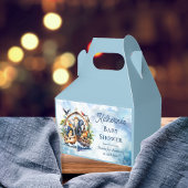 ノアの箱舟かわいい動物ブルーボーイ赤ちゃんシャワー フェイバーボックス