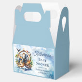ノアの箱舟かわいい動物ブルーボーイ赤ちゃんシャワー フェイバーボックス (オープン)