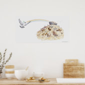 ノアの箱舟と動物のイラストレーション離れ ポスター (キッチン)