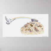 ノアの箱舟と動物のイラストレーション離れ ポスター (正面)