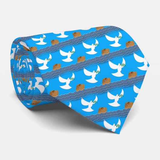 ノアの箱舟と鳩のネックタイ ネクタイ (ロール)