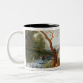 ノアの箱舟に入っている動物 ツートーンマグカップ (左)