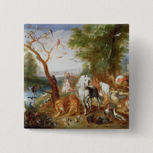 ノアの箱舟に入っている動物 缶バッジ (正面)